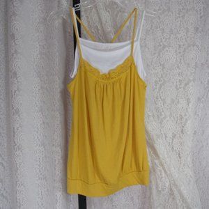 Weavers 2 pcs. Yellow knit tank, bandeau Set